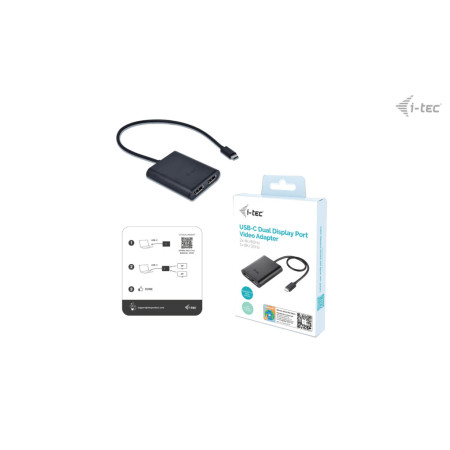 i-tec USB-C Dual 4K/60Hz DP Video Adapter