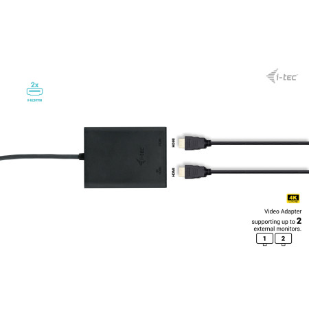 i-tec USB-C Dual 4K/60Hz HDMI Video Adapter