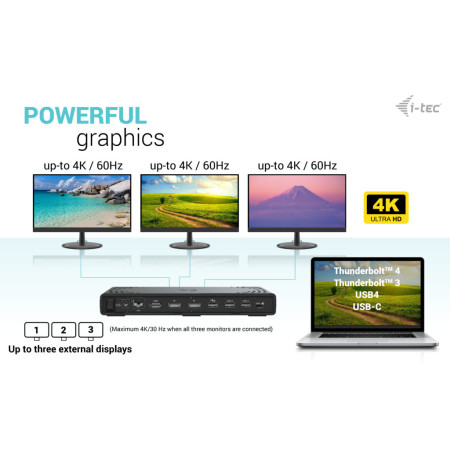 i-tec USB-C Triple Display Docking Station Gen 2 su Power Delivery 100W