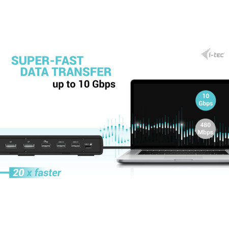 i-tec USB-C Triple Display Docking Station Gen 2 su Power Delivery 100W