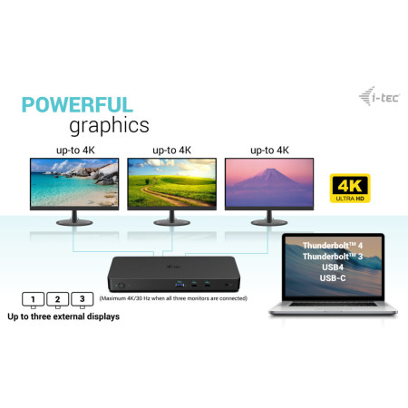 i-tec USB-C Triple 4K Display Docking Station Gen 2