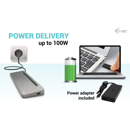 i-tec USB-C Metal Ergonomic 4K Docking Station