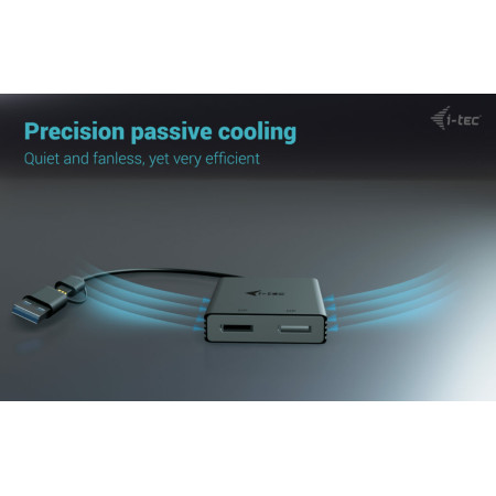 i-tec USB-A/USB-C Dual 4K/60 Hz DisplayPort vaizdo adapteris
