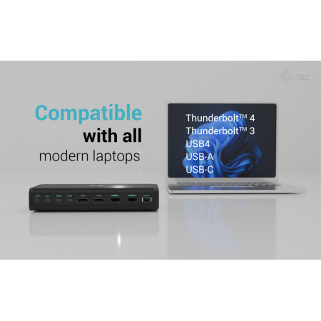i-tec Universal 6x 4K/60Hz Display Docking Station su 8x USB