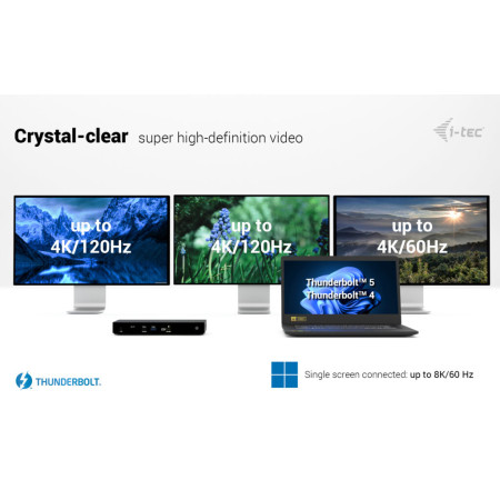 i-tec Thunderbolt4 Triple Display Dock su Power Delivery 96W