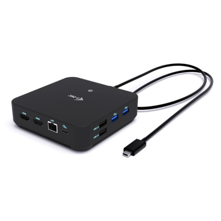 i-tec USB-C DP Dvigubas HDMI 4K 60Hz su 5 USB-A ir 100W Įkrovikliu