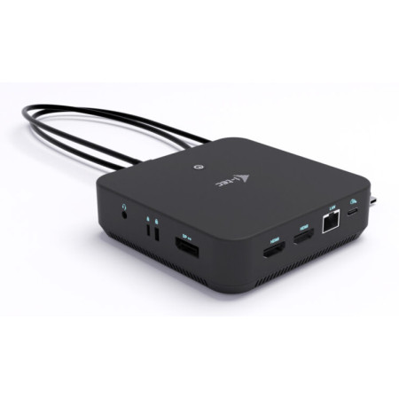 i-tec USB-C DP Dvigubas HDMI 4K 60Hz su 5 USB-A ir 100W Įkrovikliu