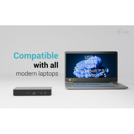 i-tec Universalus Išmanusis Dvigubas Ekrano Dokas 100W