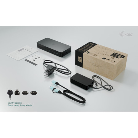 i-tec Universalus Išmanusis Dvigubas Ekrano Dokas 100W