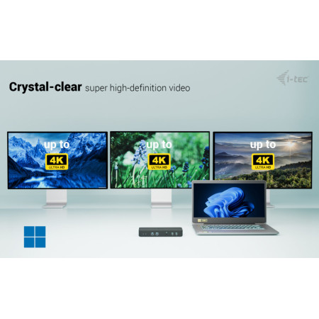 i-tec USB-C Išmanusis Trigubas Ekrano Dokas 100W