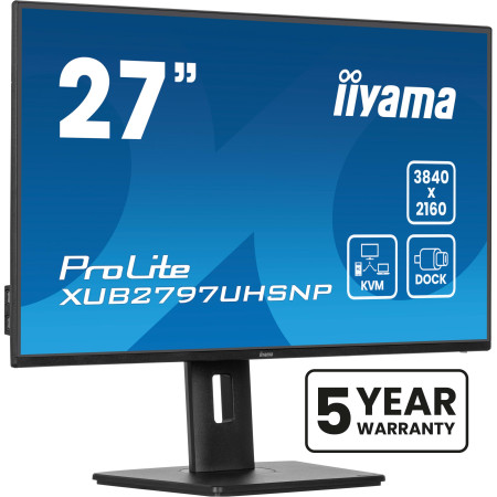 iiyama ProLite XUB2797UHSNP-B1 kompiuterio monitorius 68,6 cm (27") 4K Ultra HD LED Juoda