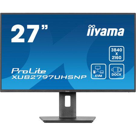 iiyama ProLite XUB2797UHSNP-B1 kompiuterio monitorius 68,6 cm (27") 4K Ultra HD LED Juoda