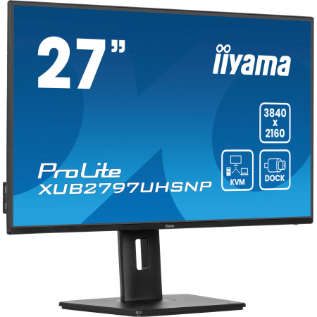 iiyama ProLite XUB2797UHSNP-B1 kompiuterio monitorius 68,6 cm (27") 4K Ultra HD LED Juoda