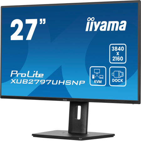 iiyama ProLite XUB2797UHSNP-B1 kompiuterio monitorius 68,6 cm (27") 4K Ultra HD LED Juoda