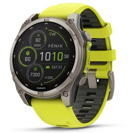 Garmin Fenix 8 SAPP. Solar laikrodis, geltonas