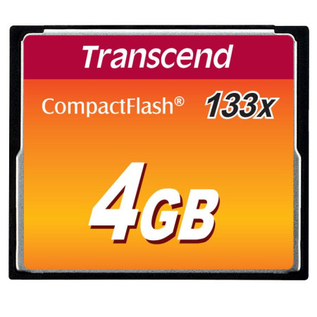 Transcend Compact Flash 4GB atminties kortelė TS4GCF133