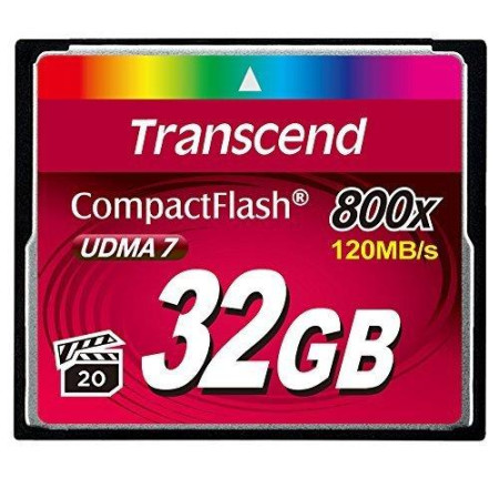 Transcend CompactFlash 32GB 800X atminties kortelė
