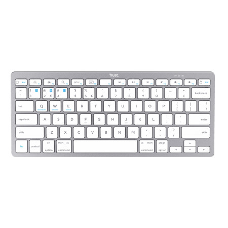 Trust 24651 Universalus Bluetooth klaviatūra QWERTY Anglų (JAV) Sidabrinė