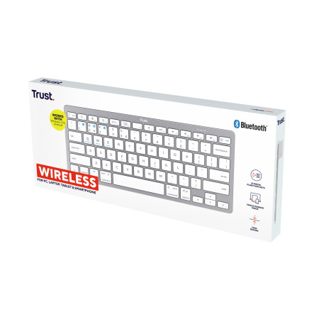 Trust 24651 Universalus Bluetooth klaviatūra QWERTY Anglų (JAV) Sidabrinė