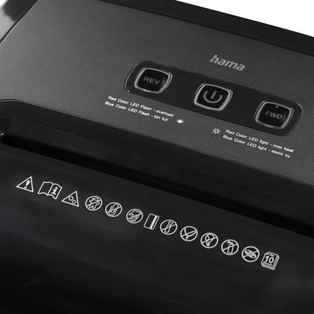 Hama Prime M100 dokumentų naikiklis Smulkinimas itin mažais gabalėliais 62 dB Juoda