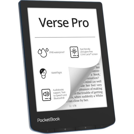 E-Knygų skaityklė PocketBook Verse Pro (Azure)