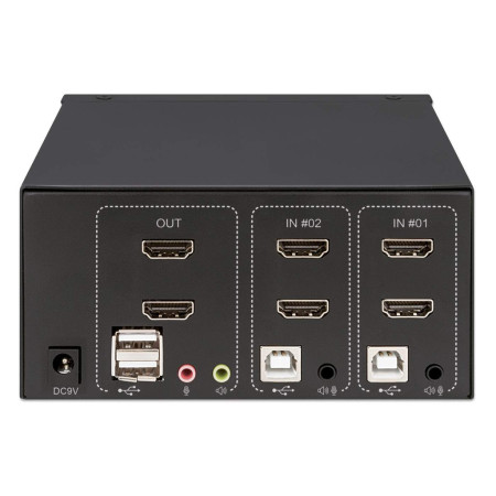Manhattan KVM perjungiklis 2/1 HDMI, USB, 4K 30Hz
