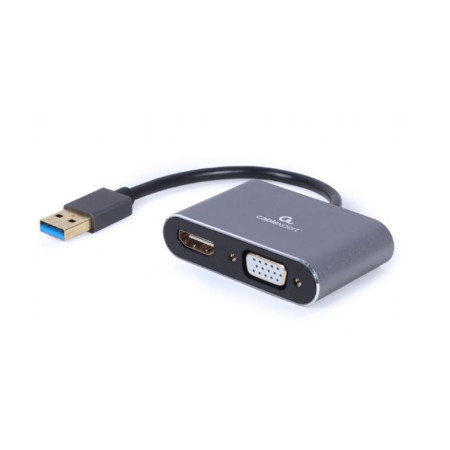 USB3 į HDMI/VGA adapteris - pilkas