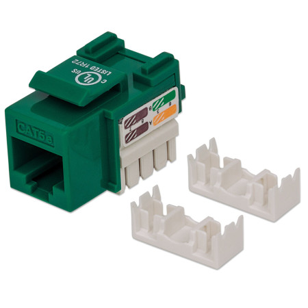 Intellinet RJ45 UTP Cat5e keystone modulis, žalias