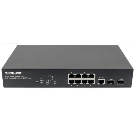 Intellinet 561167 8x RJ45 Gigabit PoE+ Sujungiklis