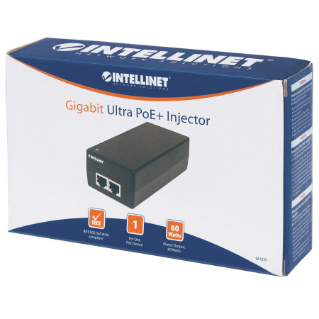 Intellinet 561235 Ultra PoE+ injektorius 60W