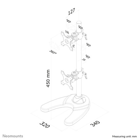 Neomounts FPMA-D700DDV monitoriaus laikiklis 10-24" juodas