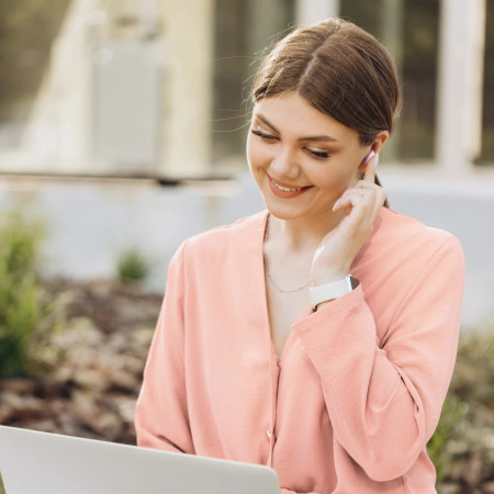 Hama Freedom Buddy II Laisvų rankų įranga True Wireless Stereo (TWS) Rožinė