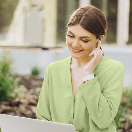 Hama Freedom Buddy II Laisvų rankų įranga True Wireless Stereo (TWS) Šviesiai žalia