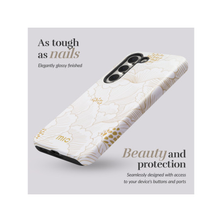 MIO Balti Rožės dėklas Samsung S25 Plus 5G