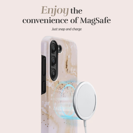 MIO Aukso Marmuro Magsafe Dėklas Samsung S24 FE 5G