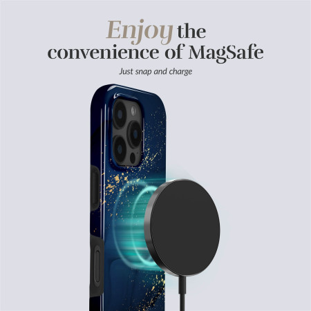 MIO Midnight Sparkle MagSafe dėklas, suderinamas su iPhone 16 Plus