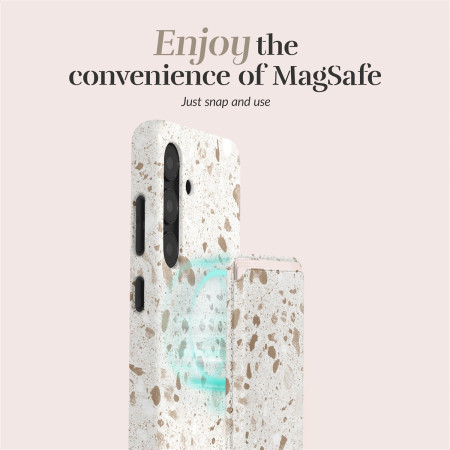 MIO Minkštas Terrazzo Magsafe dėklas su kortelių laikikliu