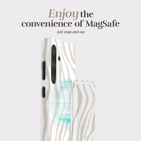 MIO Sandy Zebra Magsafe dėklas su kortelių laikikliu