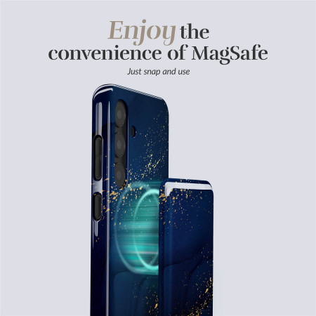 MIO Midnight Sparkle Magsafe dėklas su kortelių laikikliu