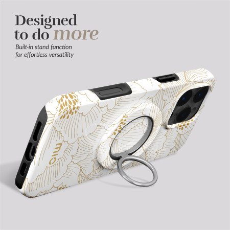 MIO White Roses Magsafe dėklo suderinamas žiedinis laikiklis