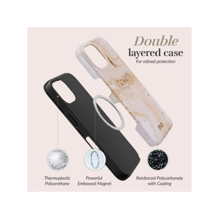 MIO Gold Marble Magsafe Dėklas suderinamas su iPhone Pro Max