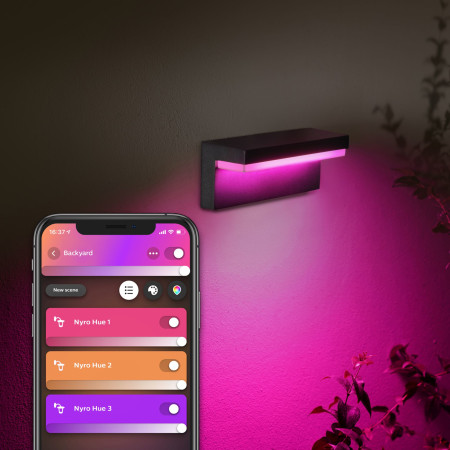 Philips Hue Nyro kinkiet juodas 1x13.5 W