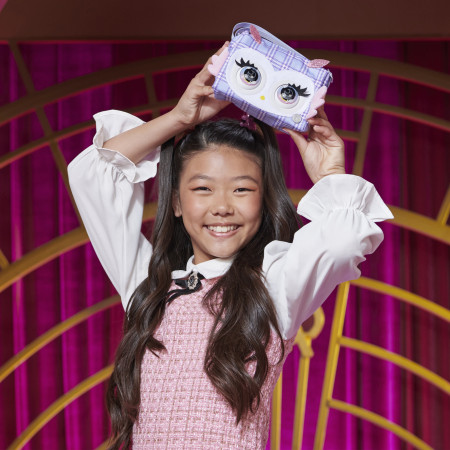 Spin Master Purse Pets - Spausdintas Puodelis Pelėda (purpurinė/rožinė)