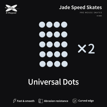 X-Raypad Jade Slankikliai Universal Dots Balti 40 vnt.