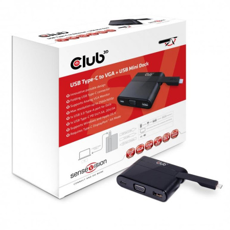 USB-C dokų stotis 60W CLUB3D