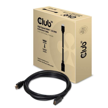 HDMI Į HDMI Kabelis 3m (M/F) CLUB3D