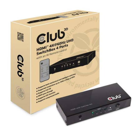 HDMI vaizdo jungiklis 4 prievadų CSV-1370 CLUB3D