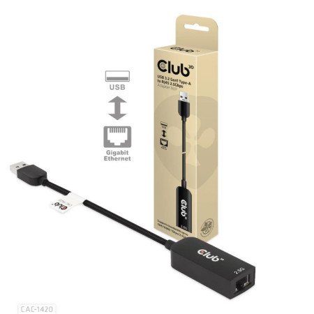 USB 3.2 Adapteris į RJ45/M/F CAC-1420