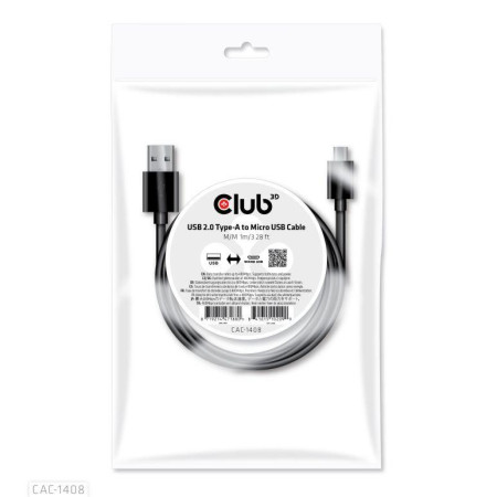 USB į Micro USB laidas 1m CLUB3D