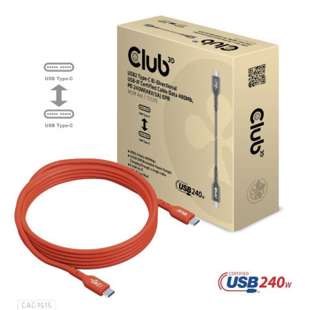 USB-C į USB-C kabelis 4m CLUB3D